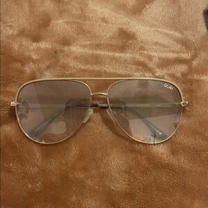 Quay Australia Gold Aviator Sunglasses